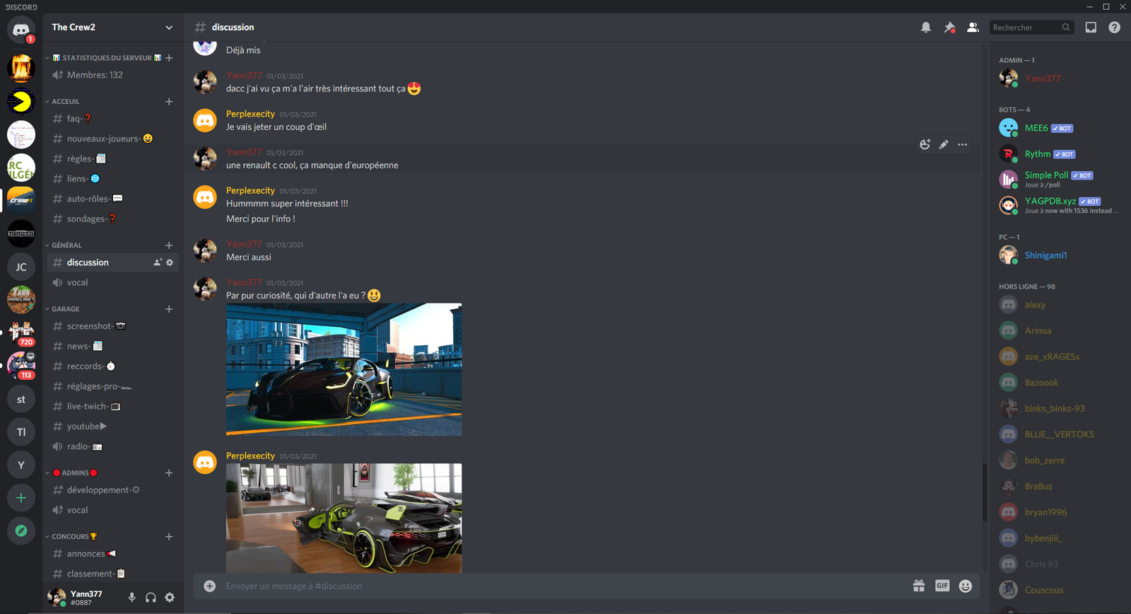 Le serveur Discord 
